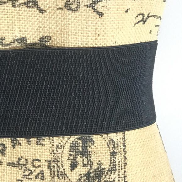 Vintage Black Croc Embossed Rhinestone stretch Belt
